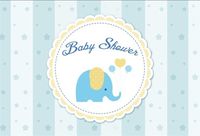 OFILA Baby Shower Backdrop 7x5ft Baby Shower Party Photography Background Elephant Photos Gender Reveal Party Decoration Digital Video Studio Props