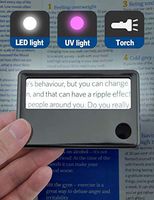 TT RUN Mini LED Magnifier - 3X Portable Pocket LED Magnifying Glass,with Flashlight/UV Light/Easily Fits in Wallet, Perfect for Reading Aging Eyes,Dark Restaurants