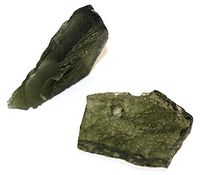 Moldavite Rare Natural High Vibration Crystal Genuine 7.4 G Set MOLD17S2428