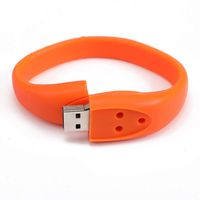 FAgdsyigao 256MB/512MB/1G/2G/4G/8G/16G/32G/64G Wristband U Disk, USB Flash Drive Memory Stick for PC Computer Orange 32G