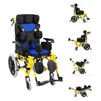 Folding Wheelchair with Handbrakes and Quick Release Rear Wheels Multi-Functional Lightweight Fully Lying Flat Reclining Wheelchair Stroller for Adult