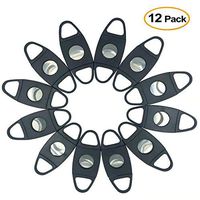 Cigar Cutter, Sikuer Plastic V-Cut Cigar Clipper with Stainless Steel Blade, 12 Pack Cigar Punch Cutters