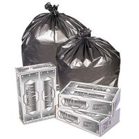 PITTI3947S Titanium Low-Density Can Liners, 40-45 gal, 1.7 mil, 39 x 47, Silver