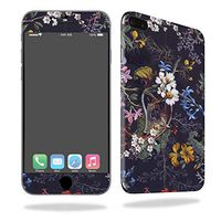 MightySkins Skin Compatible with Apple iPhone 7 Plus - Midnight Blossom | Protective, Durable, and Unique Vinyl Decal wrap Cover | Easy to Apply, Remove, and Change Styles | Made in The USA