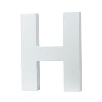 5.9"（L) x4.5"(H) x0.8"(W) 15x11.5x2cm Wall Letters Marquee Alphabet H Wood Wooden Number DIY Block Words Sign Hanging Decor Letter for Home Bedroom Office Wedding Party Decor White