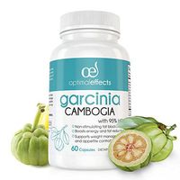 95% HCA Pure Garcinia Cambogia Extract by Optimal Effects - Extreme Carb Blocker with Fast Acting Appetite Suppression & Fat Burner Supplement - 60 Veggie Capsules (1)