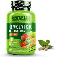NATURELO Bariatric Multivitamin One Daily with 45 mg Iron - Best Supplement for Post Gastric Bypass Surgery Patients - Natural Whole Food Nutrition - 90 Veggie Capsules
