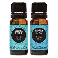 Edens Garden Stress Relief & Worry Less Essential Oil Synergy Blend, 100% Pure Therapeutic Grade (Highest Quality Aromatherapy Oils), 10 ml Value Pack