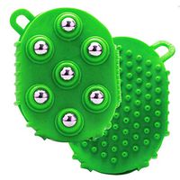 Kedelak Massager Glove,7 Ball Meridian Brushes Hand Held Massager for Muscle Back Neck Joint Foot Shoulder Leg Pain Relief 360-Degree-Roller Metal Roller Ball Beauty Body Care for Neck and Full (B)