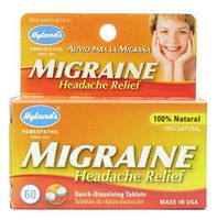 Hylands Migraine Headache Relief Tablet - 60 per Pack - 6 Packs per case.