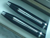 Cross Century II Black Lacquer Ballpoint Pen Pencil Set