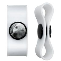 Graphics and More White Golden Retriever Tired Sleepy Dog Headphone Earbud Cord Wrap - Charging Cable Manager - Wire Organizer Set of 2 - White