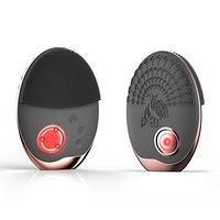 OMZBM Silicone Face Cleanser and Massager Brush, Wireless Charging IPX7 Waterproof Facial Cleansing System for Massage and Face Cleaning,Black