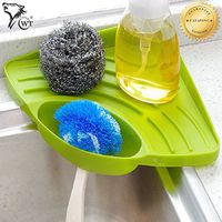 2 Pack Kitchen Sink Caddy Sponge Holder Scratcher Holder Cleaning Brush Holder Sink Organizer - for Kitchen and Bathroom (Green)