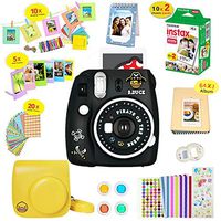 Fujifilm Instax Mini9 Camera one+ Instant Camera bathduck Set+Fuji Instax Mini Film + Instax Mini 9 Limited Case + Instax Accessories Kit Bundle, Instant Camera Gift Sets - Rubber bathduck (Black)