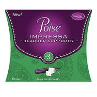 Poise Impressa Incontinence Bladder Supports Size 3, 10 Count (2 Pack) 20 Total
