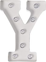 Darice White Metal Marquee Letter - Y - 9.87" Tall, White Finish