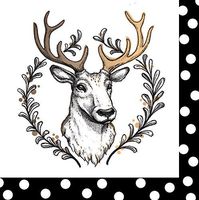 Cypress Home Vintage Gold Buckhead Paper Cocktail Napkins, 20 count