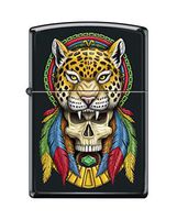 Zippo Lighter - Headdress Cheetah Skull