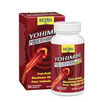 Natural Balance Yohimbe PowerMax 2000 | Maximum Strength Formula w/Pure Yohimbe Bark | Sexual Energy & Virility Supplement | 50 VegCaps, 25 Serv.