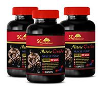 Bodybuilding Vitamins - Nitric Oxide Muscle Pump 2400Mg - Nitric Oxide Heart Health - 3 Bottles 270 Capsules