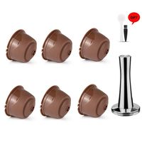 i Cafilas Dolce Gusto Refillable Capsules Reusable Coffee Pods for Nescafe Dolce Gusto Brewers (Regular version, Brown)