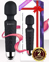 HEHUI Wand Massager Powerful, Cordless Rechargeable Wand Massager with 8 Powerful Speeds and 20 Modes,Waterproof Handheld Personal Wand Massager for Back Neck Shoulder Legs