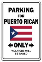 SignMission Parking for Puert Rican Only National Pride Sign | Indoor/Outdoor | Funny Home Décor for Garages, Living Rooms, Bedroom, Offices Puerto Rico Flag National Pride Love Decoration