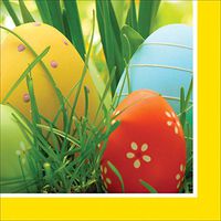 Creative Converting 18 Count Beverage Napkins, Exceptional Eggs