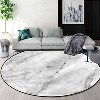 RUGSMAT Marble Modern Machine Washable Round Bath Mat,Granite Surface Motif Home Decor Foor Carpet Round-59