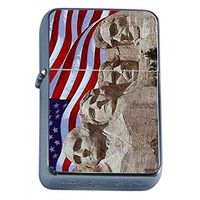Vintage American Flag Flip Top Oil Lighter D9 Patriotic Freedom American Heroes Veterans