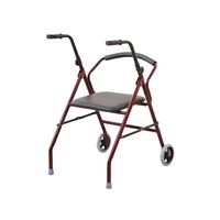 Elderly Walker - Wheeled with A Lightweight Folding Auxiliary Walker, Safe and Durable, Suitable for People with Reduced Mobility
