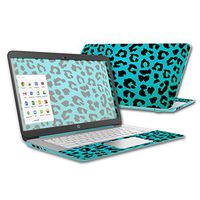 Mightyskins Skin Compatible with Hp Chromebook 14 (2015) Case Wrap Cover Sticker Skins Teal Leopard