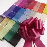 Wedding Car Ribbon Kits of 10 METRES Ribbon with Bows (10m Ribbon with 3 Bows, Lime)