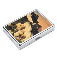 LINGAN Cigarettes Case Box with Lighter Metal Full Pack 20 Regular Cigarettes USB Lighter Portable Rechargeable Flameless Windproof Electric Cigarette Lighter (11)