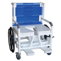 MJM International 140-26BAR-24W Bariatric Self Propelled 26" Transport Chair, Royal Blue/Forest Green/Mauve