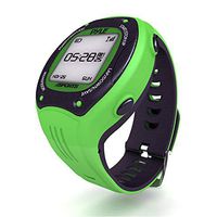 Multifunction Sports Training Wrist Watch - Smart Classic Pro Sport Exercise Running Digital Heart Rate Fitness Gear Tracker w/ GPS Navigation, Alarm, Charger, For Men / Women - Pyle PSGP310GN (Green)