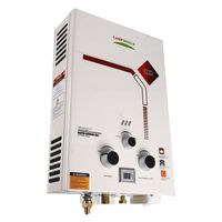 Campworld Low Pressure Startup,Overheating Protection,1.58GPM/6L LPG Portable Propane Gas Hot Water Heater,Digital Display with Shower Head.Lightweight for RV,Outdoor Camping