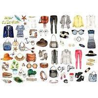 Seasonstorm Gilrs Summer Dress Precut Anti-UV Waterproof Decoration Album Planner Stickers Scrapbooking Diary Sticky Paper Flakes (PK165)