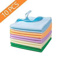 10PCS Premium Cleaning Cloths, Super Absorbent Dish Cloths，Soft Thick Durable Cleaning Towels, Quick Drying Microfiber Cleaning Rags and Wash Cloth for Kitchen, Home, Car, Window, Counter (5 Colors)