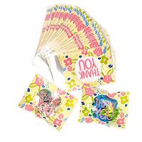 AUEAR 100 pcs 10x13cm Thank You Cookie Bags Self Adhesive Resealable OPP Cellophane Bags for Gift Treat Candy Bakery