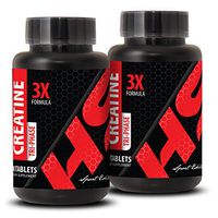 Muscle Growth Vitamins - CREATINE 3X Powerful Formula - Creatine hcl Bulk Supplements - 2 Bottles 180 Tablets