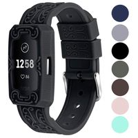 for Fitbit Charge 2 Bands - VOMA Breathable Silicone Adjustable Replacement Sport Bands Wristbands Straps for Fitbit Charge 2 HR Women Men Small Large Black