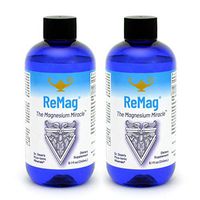 RnA ReSet - ReMag High Absorption Magnesium Liquid, Experience The Magnesium Miracle, 96 Servings, Magnesium Chloride - by Dr. Carolyn Dean (2-Pack)