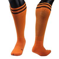 Meso Girl's 1 Pair Ultra Comfortable Lightweight and Breathable Knee High Sports Crew Socks Performance Sports Long Socks Size S(Orange)