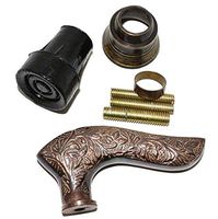 Eve.Store 1-Antique Solid Brass Style Retro Brown Handmade Walking Cane Hardware Set