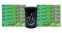 Herb Airtight Container Fresh Kettle with Juicy Jay's Green Apple 1.25 Flavored Hemp Rolling Papers 10 Count DC Crafts Nation- Middle Finger