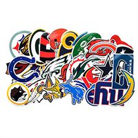 NFL American Football Stickers Sports - Cool Decals Vinyl Waterproof for Laptop Water Bottle Cars Motorcycle Bicycle Bumper Skateboard Luggage Phone Case Decoration Gift 32 pcs [No-Duplicate]