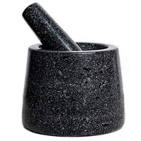 AXZHYX Bowl Mortar and Pestle Set Natural Stone Grinder Spice Seasoning Paste Pesto and Guacamole Crusher mash and Mortar Set Hotel Tableware Home Noodles Boiled Fish Soup Bowl