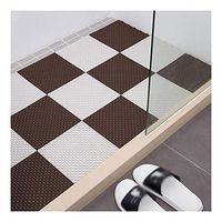 GHHZZQ Bathtub Mats Splice Non-Slip Environmental Protection TPR Foot Pad Household Balcony Bathtub Floor, 7 Colors, 1.2 cm Thick, 26x26cm, 6 Pieces (Color : F, Size : 36-Tiles)